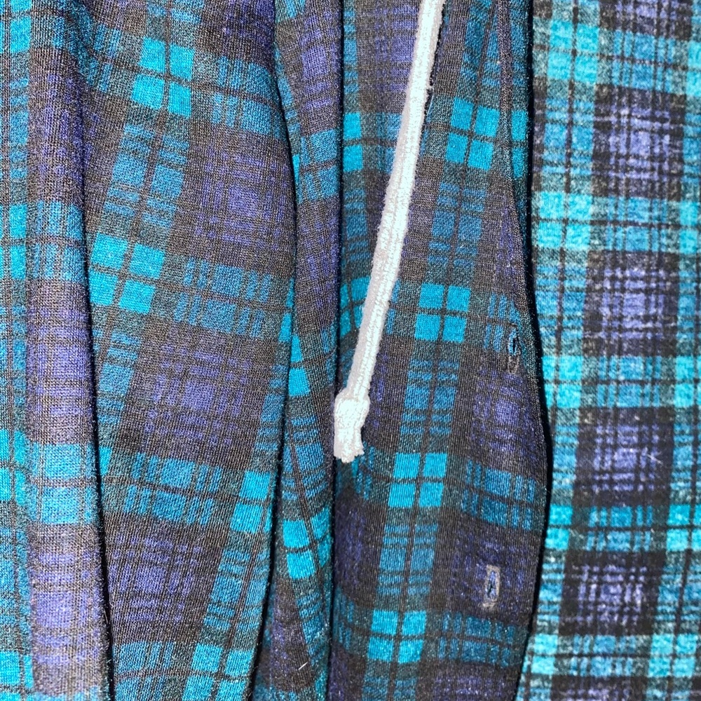 Plaid Hooded Cardigan